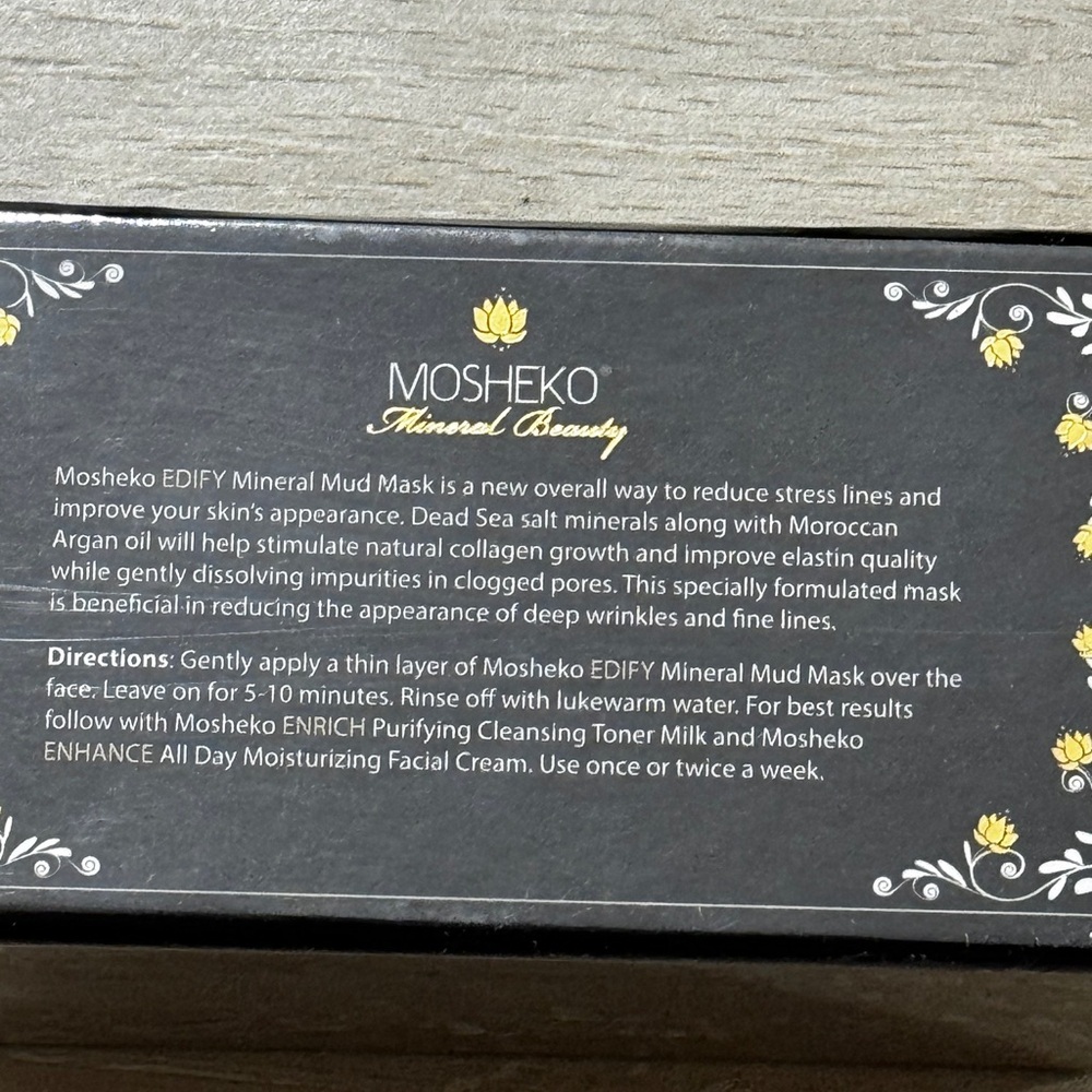NEW Mosheko Mineral Beauty Dead Sea Mud Mask w/ Argan Oil NIB - Picture 5 of 5